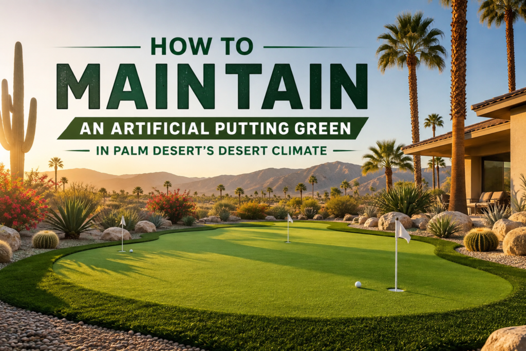 How to Maintain an Artificial Putting Green in Palm Desert’s Desert Climate